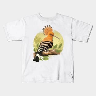 Beautiful Hoopoe For Ornithologists Kids T-Shirt